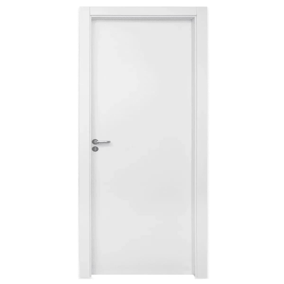 Kit Porta completo laca branca 80cm. vistas 7cm, Alto Padrão.